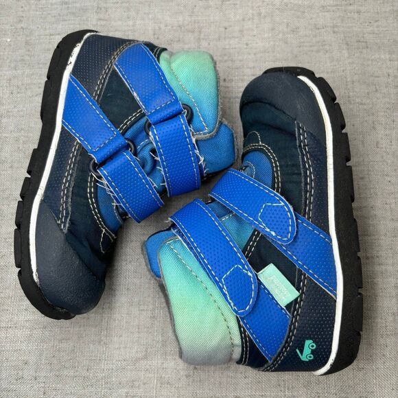 See Kai Run Atlas Dark Blue Snow Boot Rain Boot Waterproof Insulated Kids 8 - Picture 10 of 11